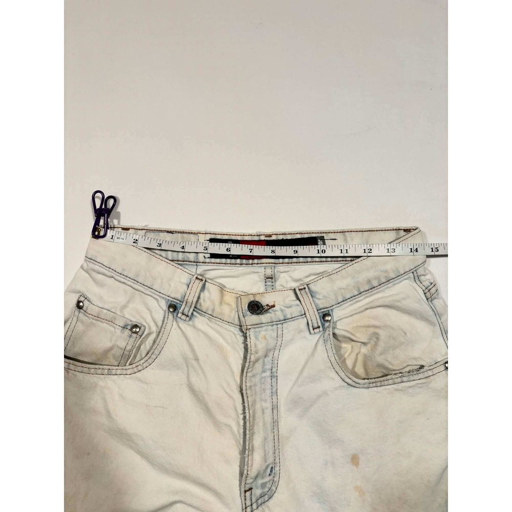 Vintage Levis SilverTab Loose Bleached Tie Dye Striped Jeans Men 30x34 90s Denim - Picture 8 of 16